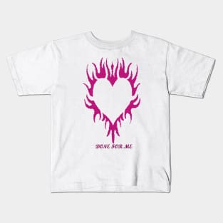 happy valentine love day 2020 burning heart t-shirt Kids T-Shirt